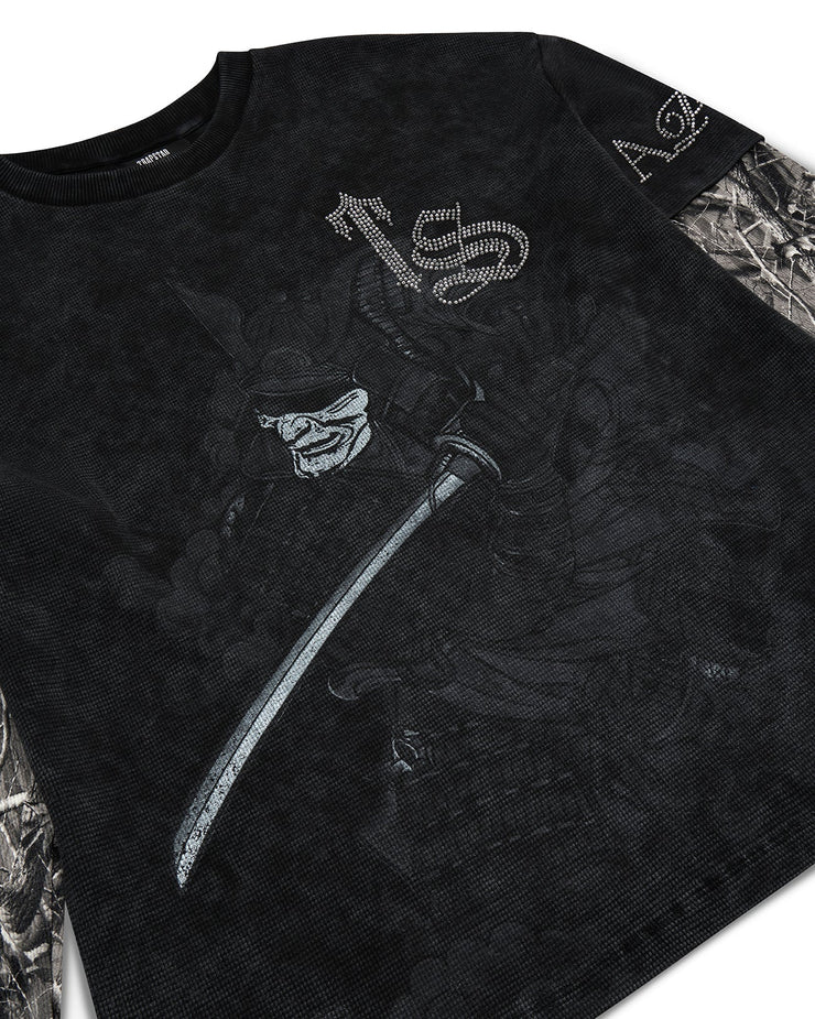* PRE ORDER*Samurai Diamanté LS Tee - Black - My Store