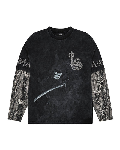 * PRE ORDER*Samurai Diamanté LS Tee - Black - My Store