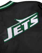 Trapstar x NFL Jets Satin Bomber - Black - My Store