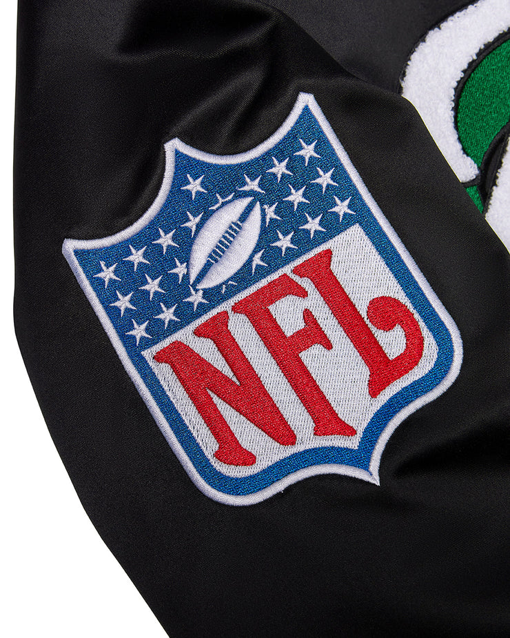 Trapstar x NFL Jets Satin Bomber - Black - My Store