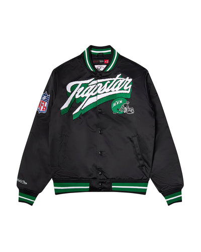Trapstar x NFL Jets Satin Bomber - Black - My Store
