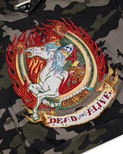 Trapstar x Ed Hardy Dead or Alive Rhinestone Hoodie - Camo - My Store