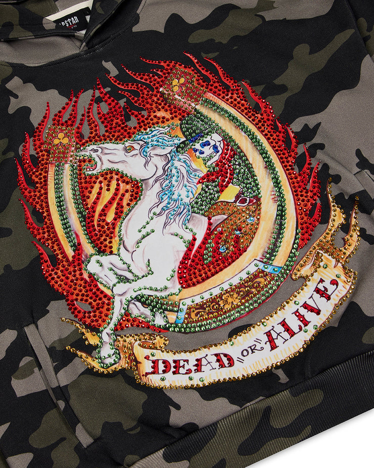 Trapstar x Ed Hardy Dead or Alive Rhinestone Hoodie - Camo - My Store