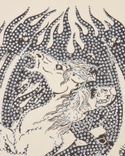 Trapstar x Ed Hardy Dead or Alive Rhinestone Hoodie - Cream - My Store