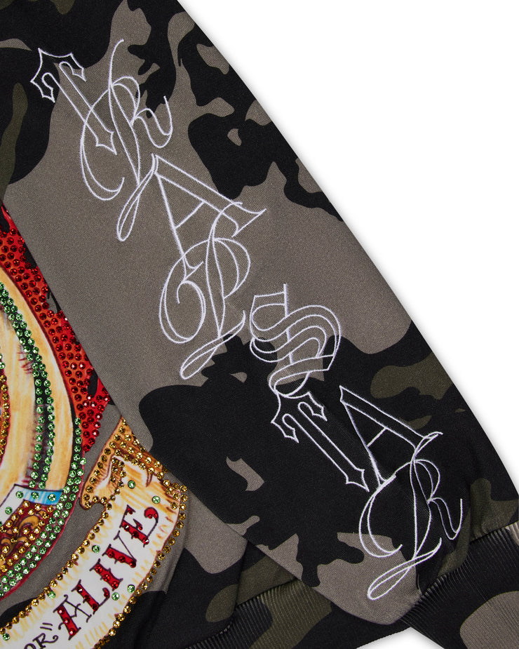 Trapstar x Ed Hardy Dead or Alive Rhinestone Hoodie - Camo - My Store