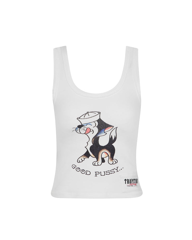 Trapstar x Ed Hardy Women's Good Pussy Vest - White