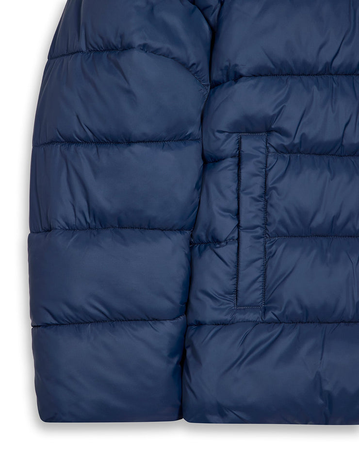 It's A Secret Hooded Puffer - Navy - My Store