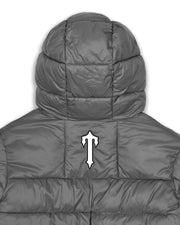 It's A Secret Hooded Puffer - Grey - My Store