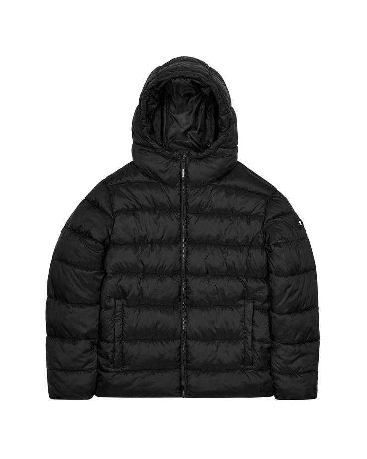 It's A Secret Hooded Puffer - Black - My Store