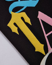 Script Waffle LS Top - White/Black/Candy - My Store