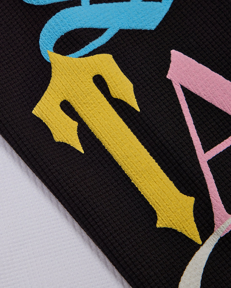 Script Waffle LS Top - White/Black/Candy - My Store
