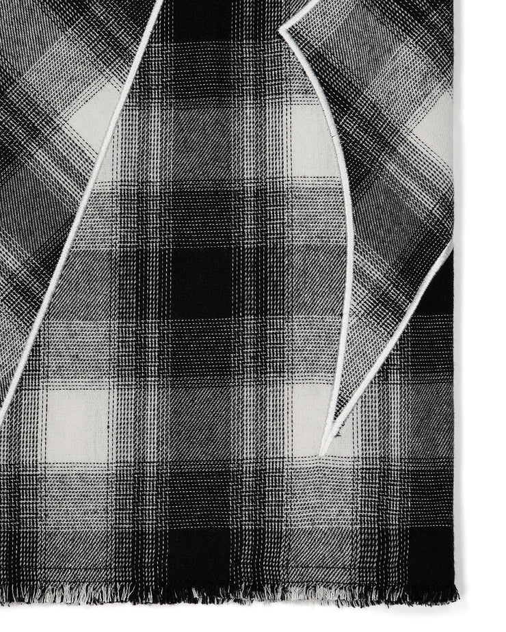 Script Flannel Shirt - Black