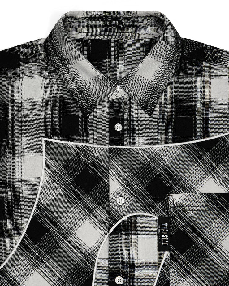 Script Flannel Shirt - Black