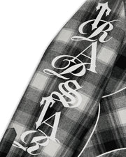 Script Flannel Shirt - Black
