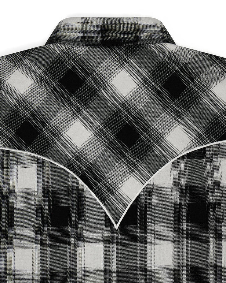 Script Flannel Shirt - Black