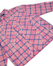 Script Flannel Shirt - Pink