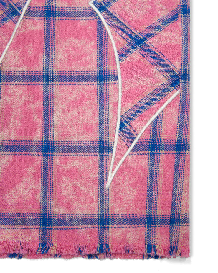 Script Flannel Shirt - Pink