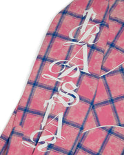 Script Flannel Shirt - Pink