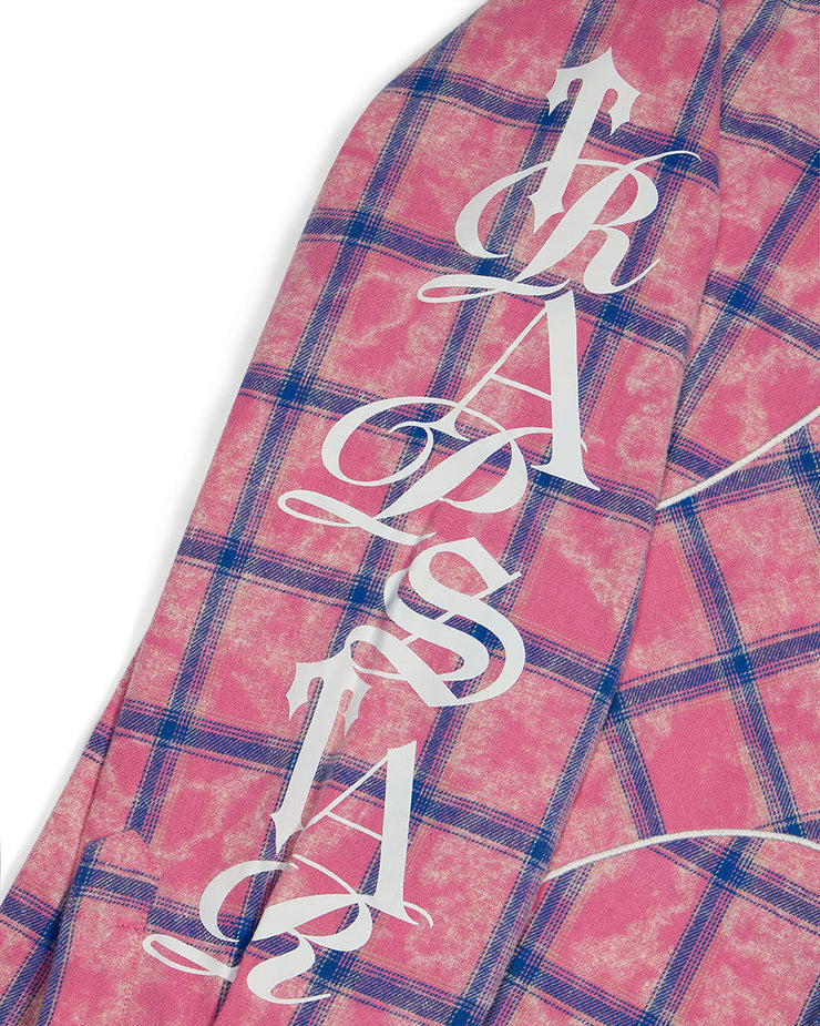 Script Flannel Shirt - Pink