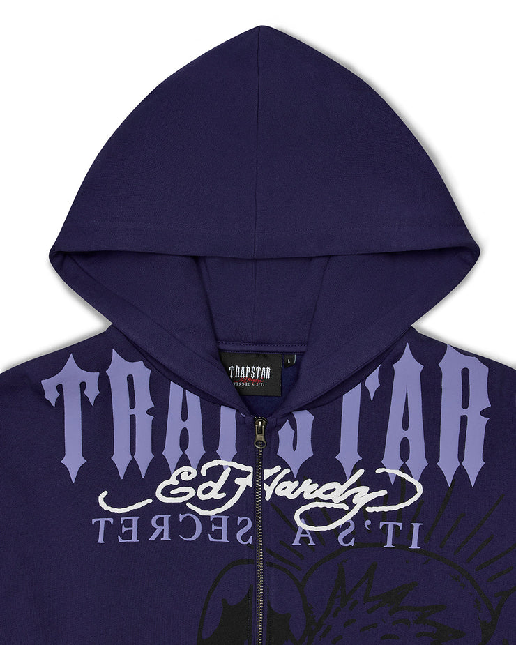 Trapstar x Ed Hardy DBD Hoodie - Navy - My Store