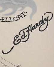 Trapstar x Ed Hardy Hell Cat Tee - Natural