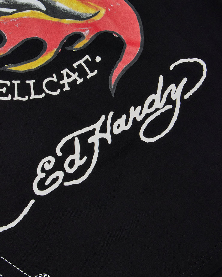 Trapstar x Ed Hardy Hell Cat Tee - Black