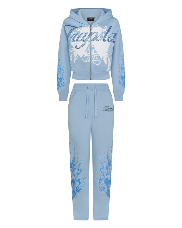 Trapstar x Ed Hardy Women's Love On Fire Jogger - Baby Blue