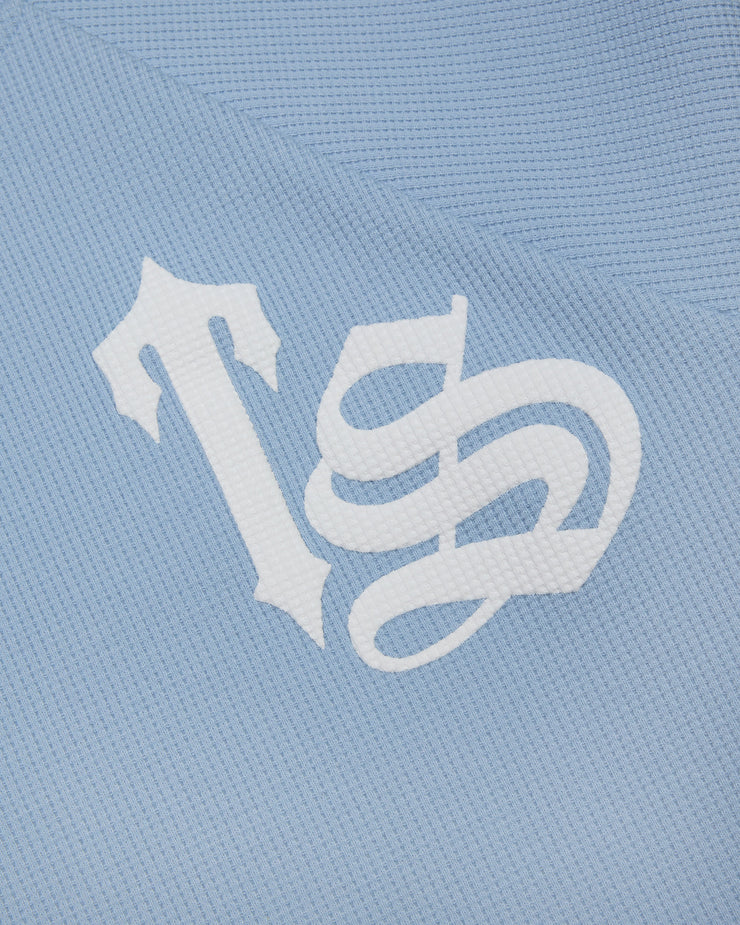 Script Waffle LS Top - Light Blue - My Store