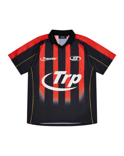 *PRE ORDER* Hyperdrive Striped Football Jersey - Black/Red