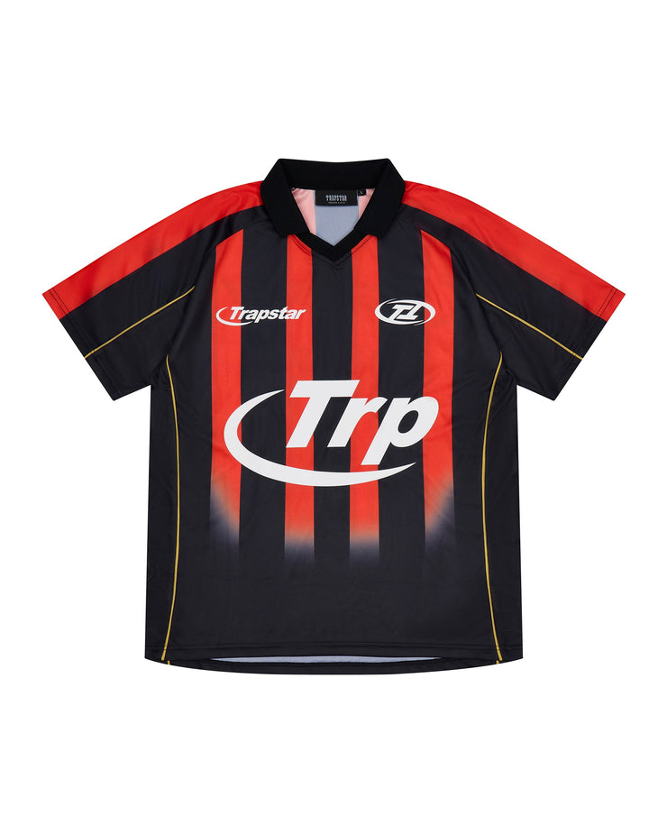 *PRE ORDER* Hyperdrive Striped Football Jersey - Black/Red