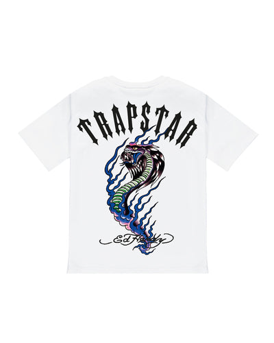 Trapstar x Ed Hardy Flame Snake Tee - White